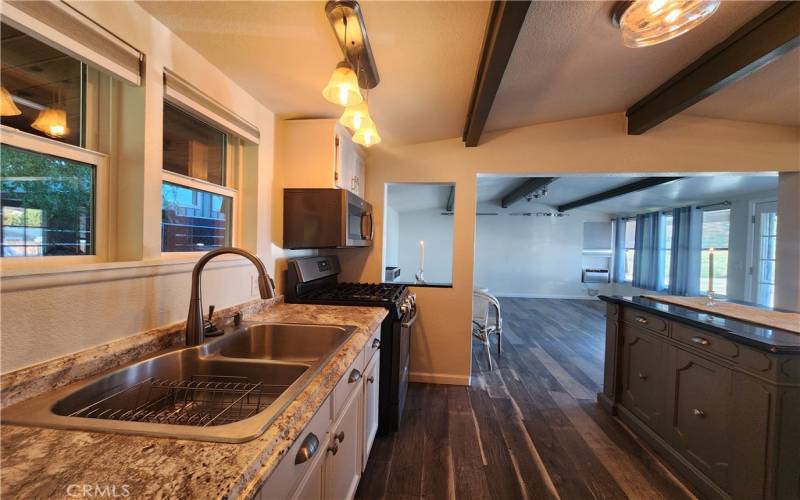 Kitchen open to Living Room