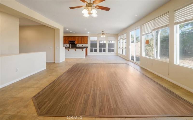 family room dining room