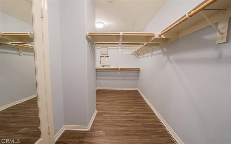 Master bedroom walk-in closet