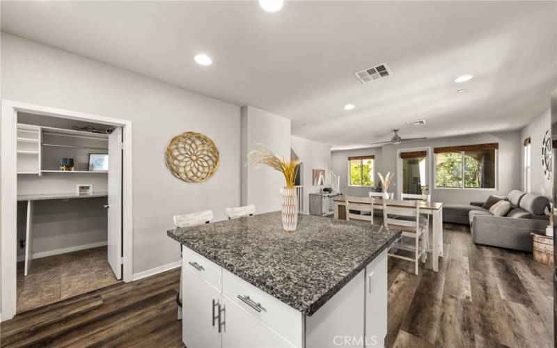 Kitchen with view of adjacent Laundry Room