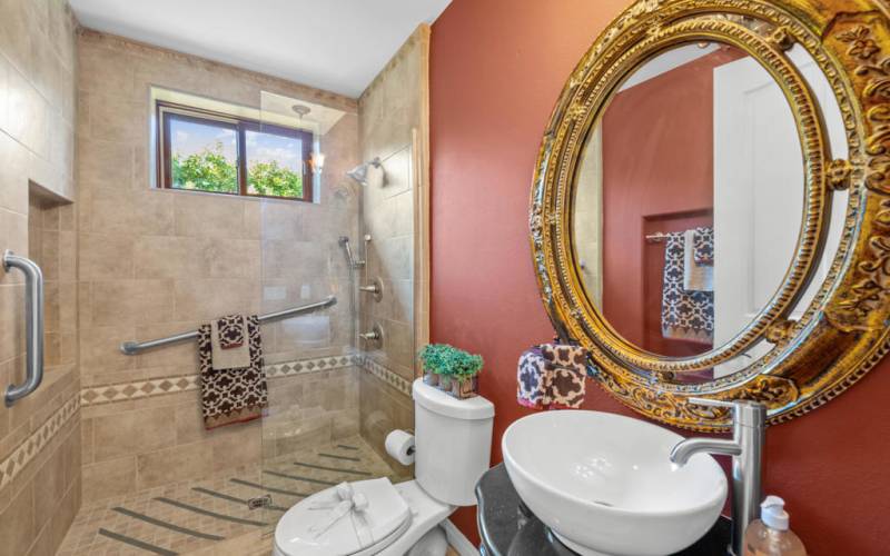 Powder Room with Walk-In Shower