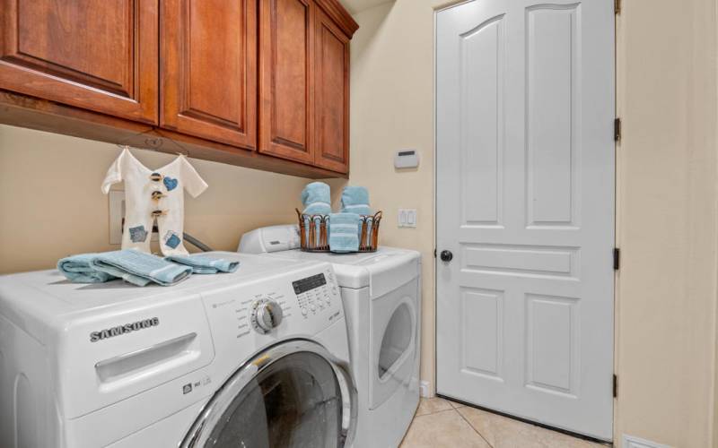 Laundry Room with Upper Cabinets