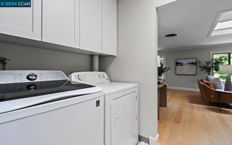 Laundry closet in hallway