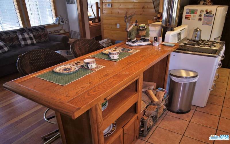 Breakfast Bar/Wood Storage