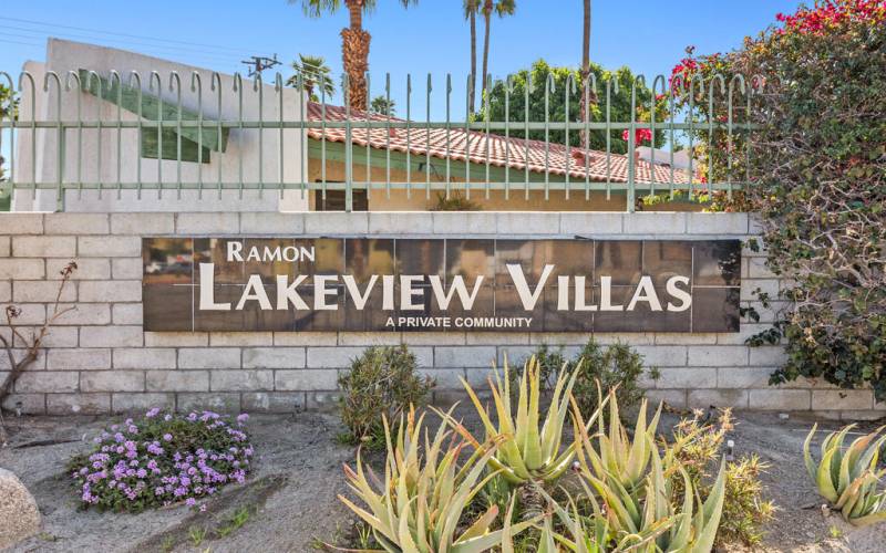 Ramon Lakeview Villas Entrance Sign