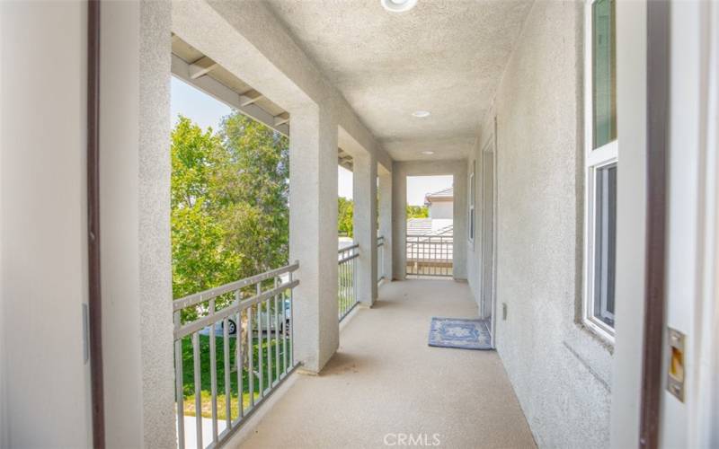 Balcony off upstairs bedrooms