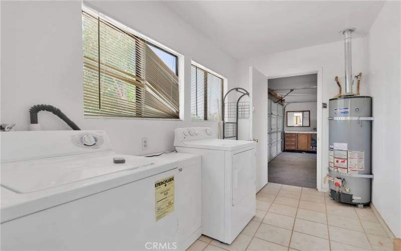 Main home laundry room, connecting to garage.