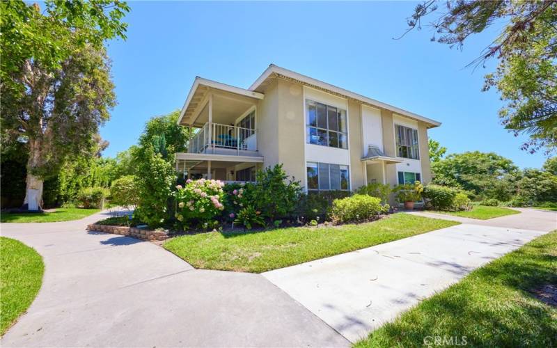 Very private, yet steps away from laundry and carport