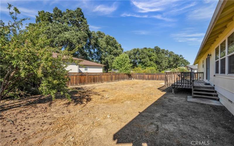 Backyard, ready for landscape