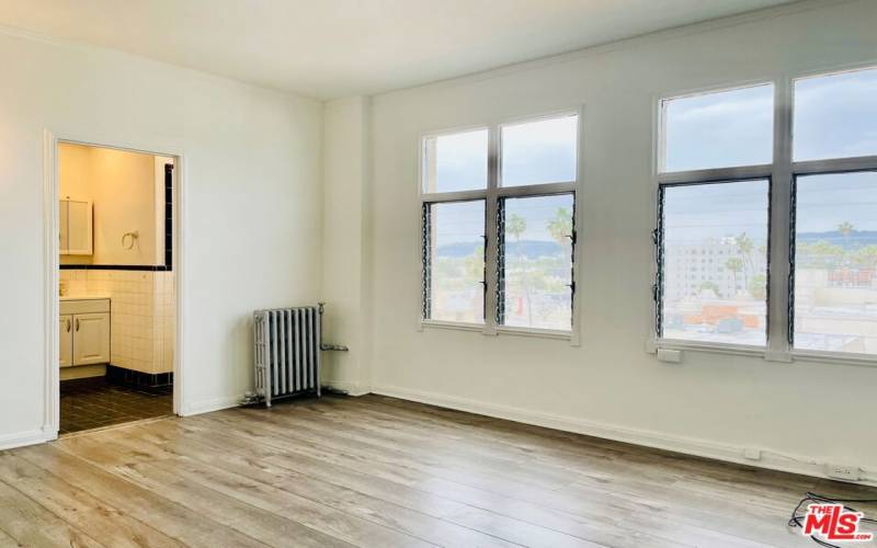 Living room & bathroom