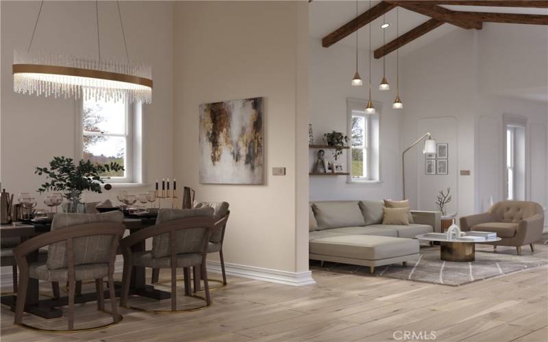 Dining and Living Area_ Rendering