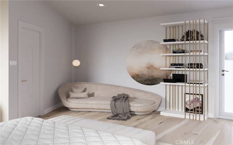 Main Bedroom Lounge Area_ Rendering