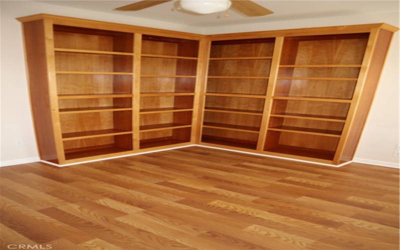 Built in shelves for an office or storage for bedroom