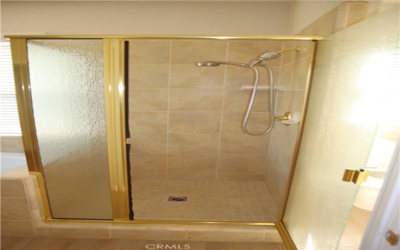 Tiled walk in shower