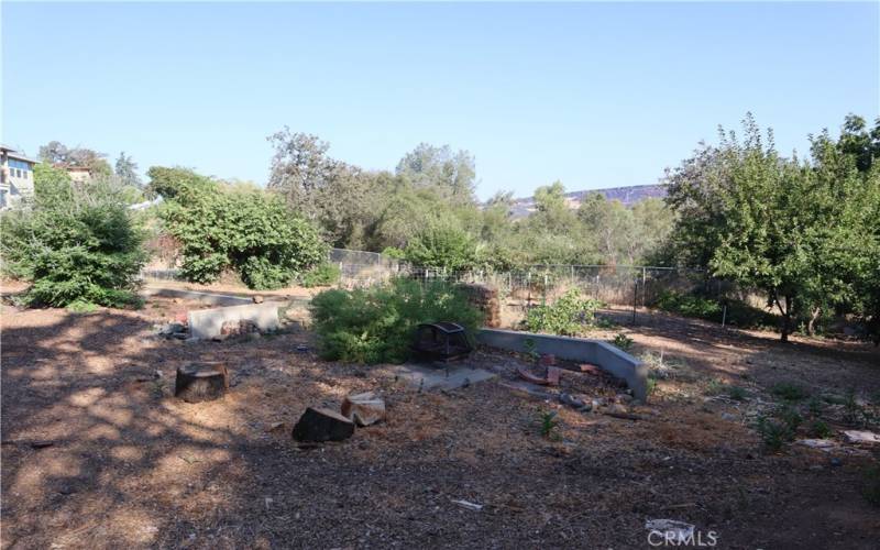 Fully fenced backyard