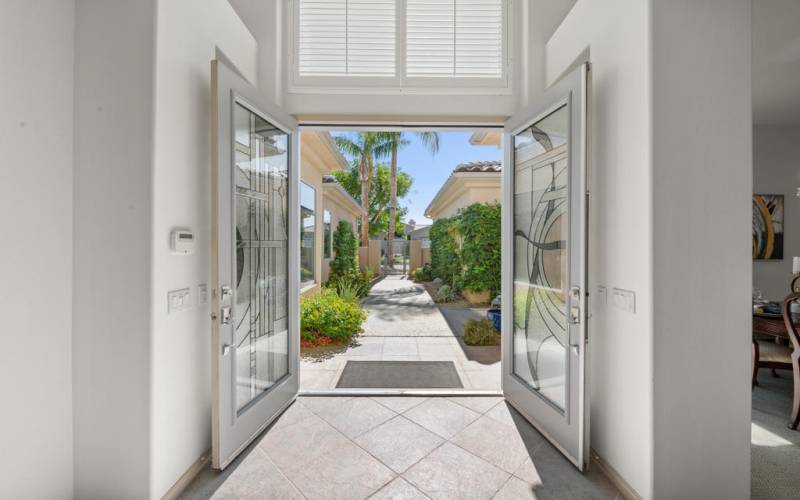 Large Transom Window with Shutters