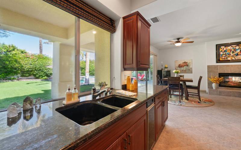 Window Over Sink to View Beautiful Yard