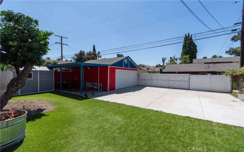 Wide view of Backyard