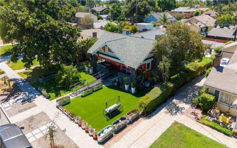 Aerial front view of Property