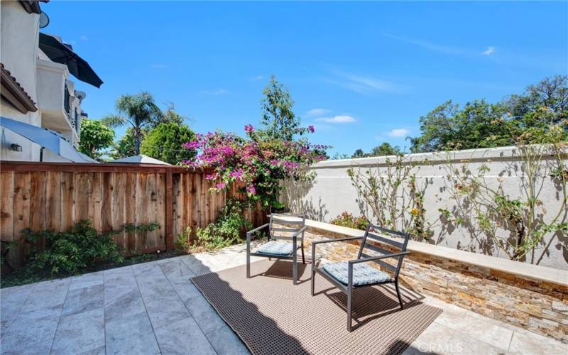 Private Back Patio.