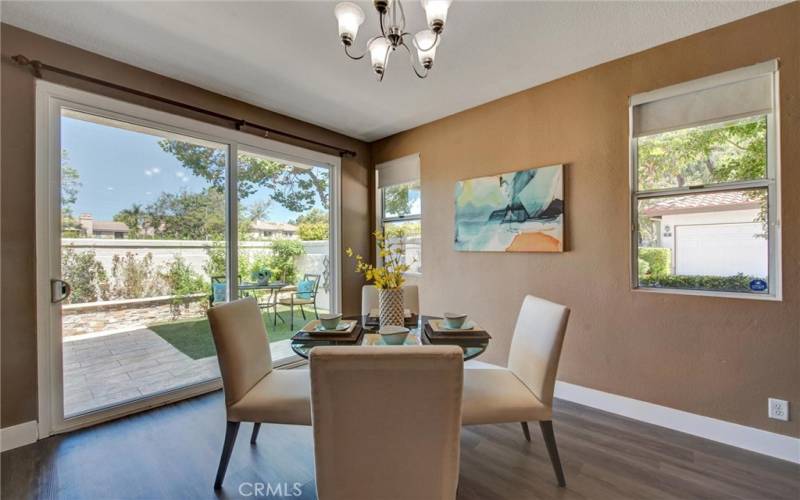 Dining Room opens to Backyard.