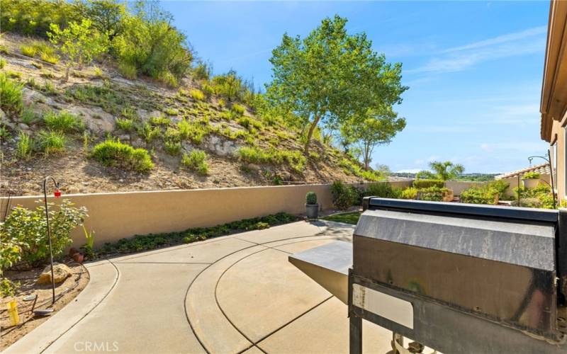 Cement patio - great for BBQ's