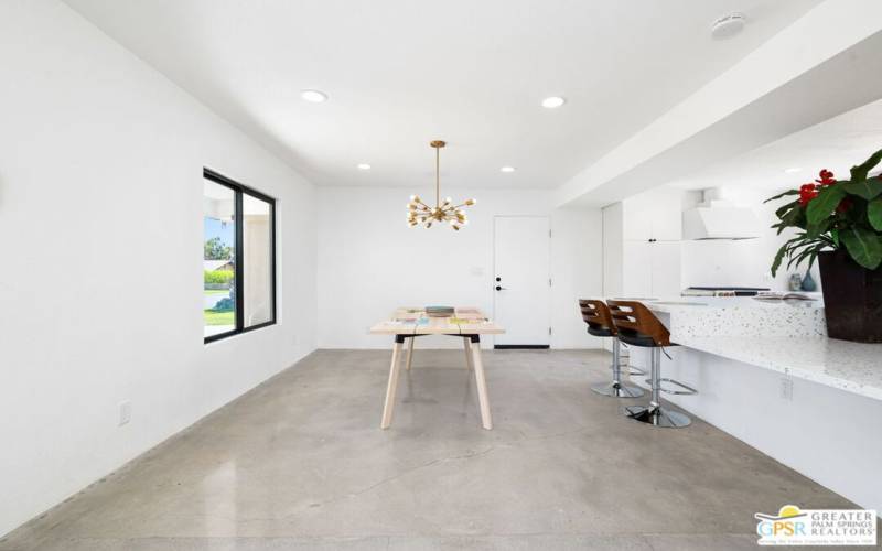 spacious dining area