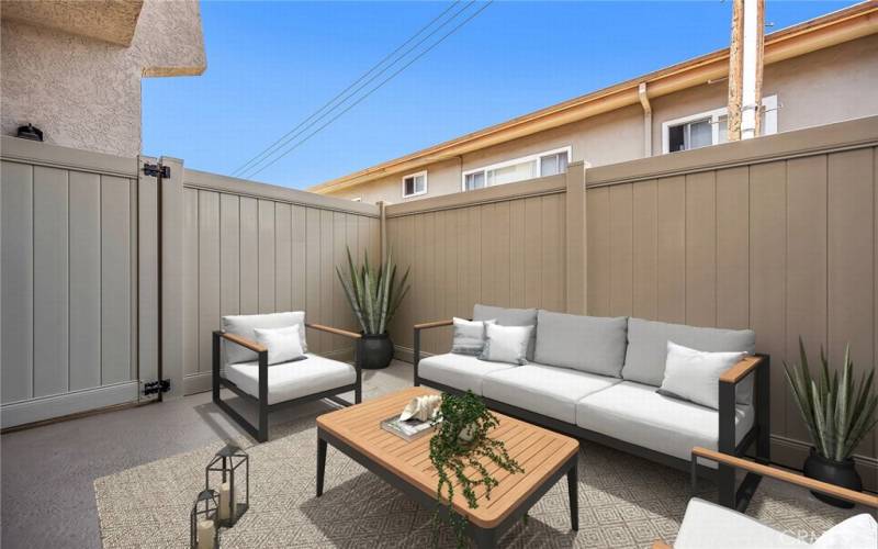 Virtually Staged-Patio Area