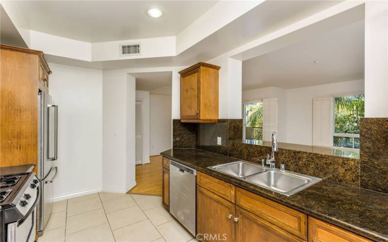 Kitchen towards entry