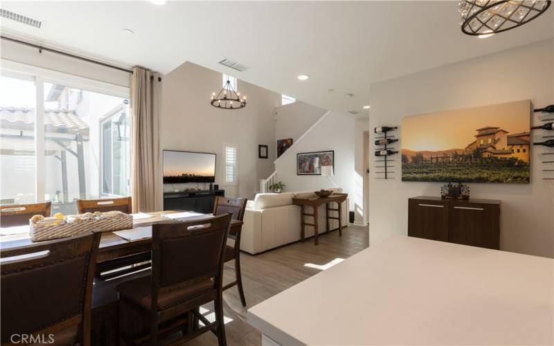 View of living room from kitchen