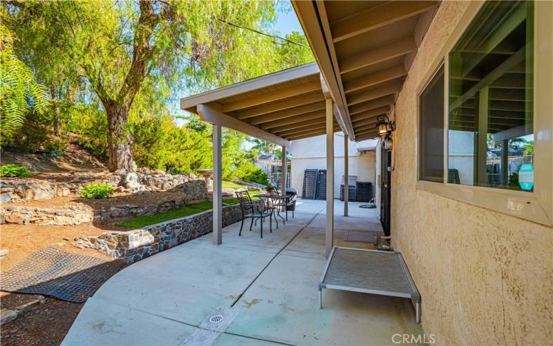 shady rear patio