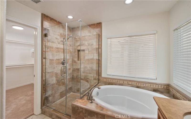 Separate shower and tub- Primary Bath