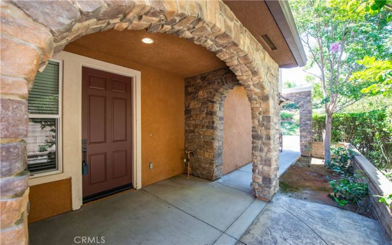 Gated courtyard entry