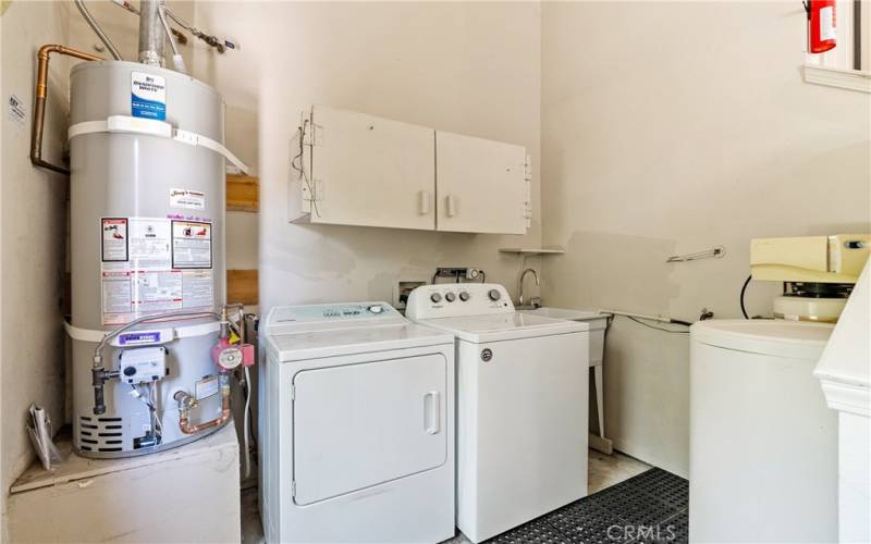 Washer/Dryer area in garage