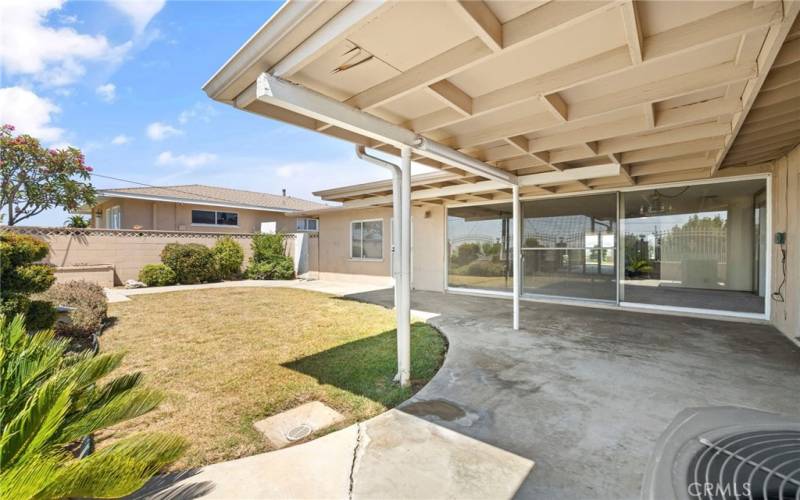 Backyard-sliding door view