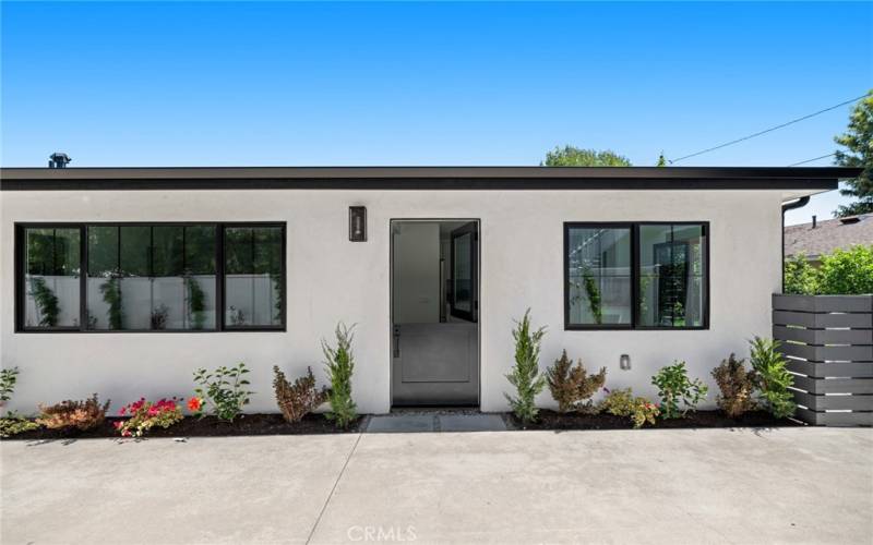 Back house entry with Dutch door