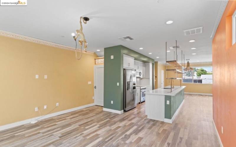 View toward kitchen from family room