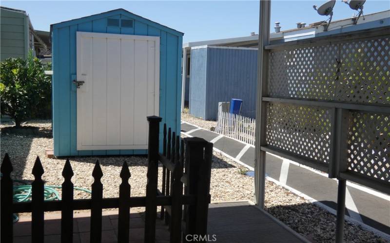 Side yard and shed