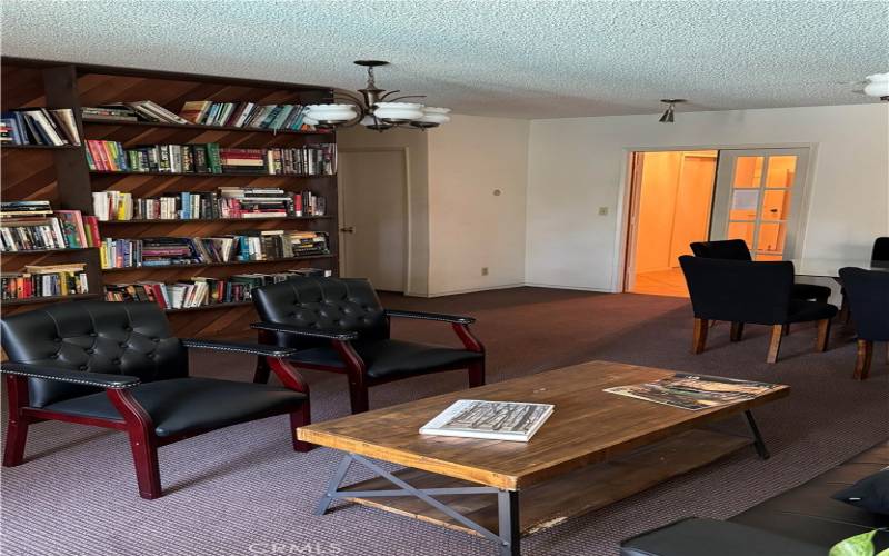 Community library and sitting area