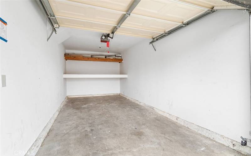 Garage Interior with garage door opener