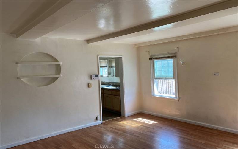 Living Room w/beams