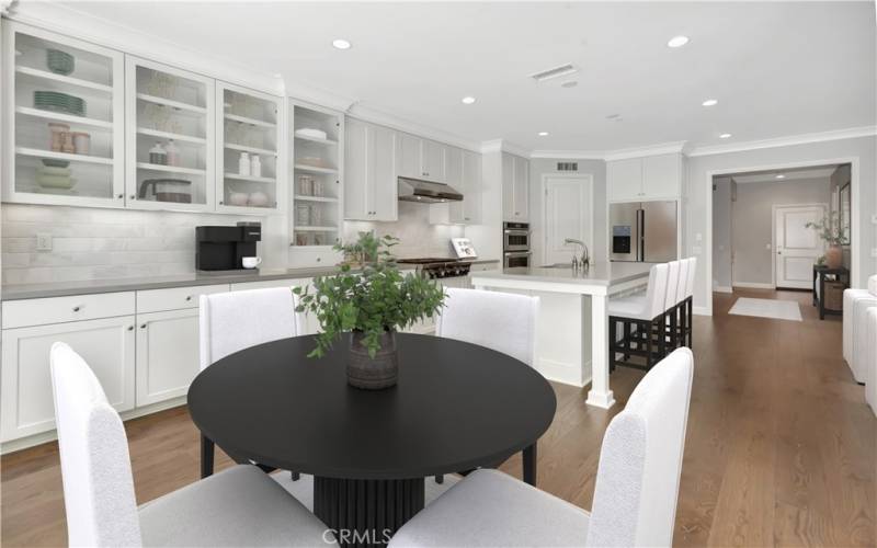 Virtually Staged - Breakfast/Dining Area and Kitchen