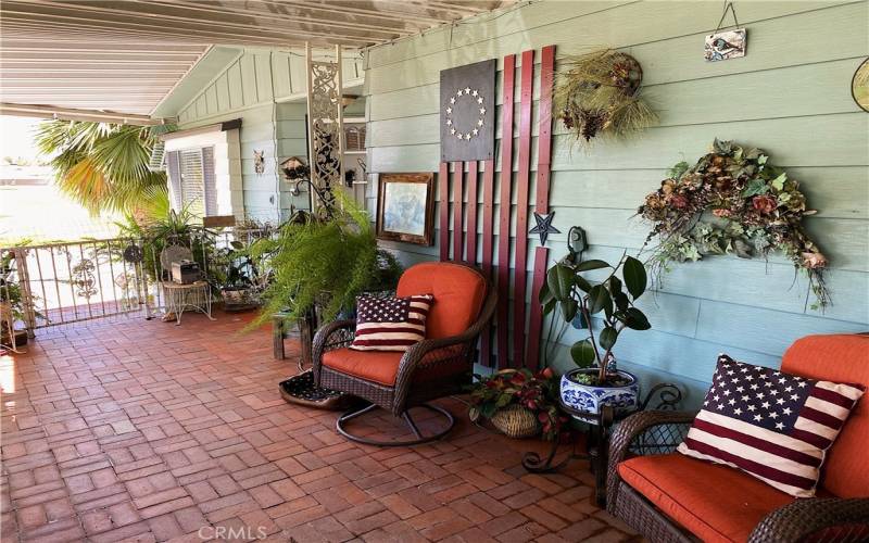 Private covered patio