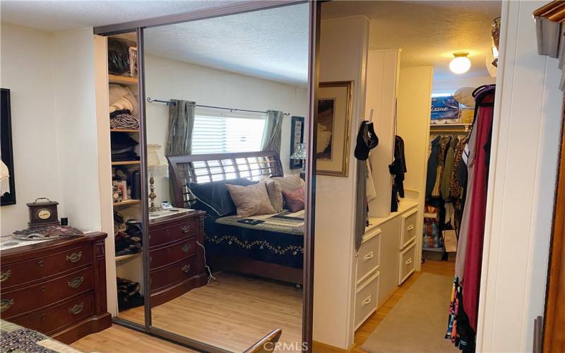 Huge wrap around closet