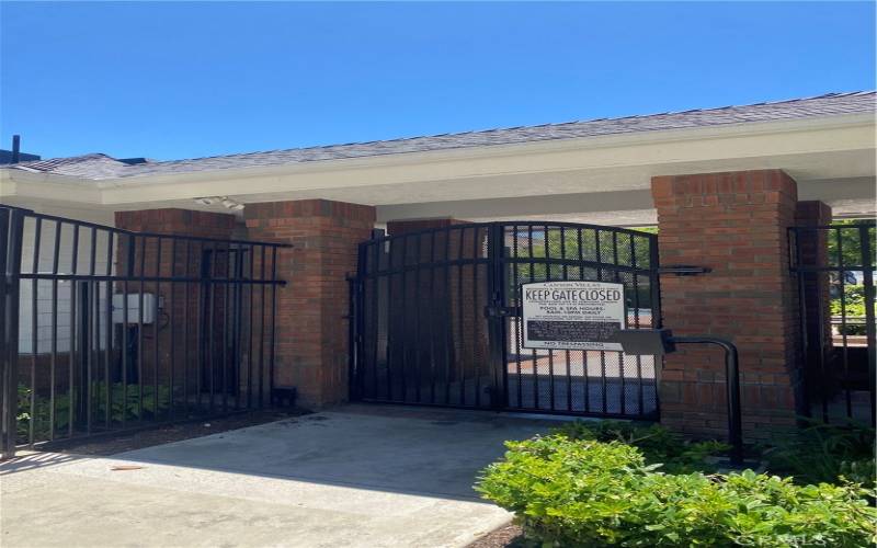 Entrance to pool and clubhouse