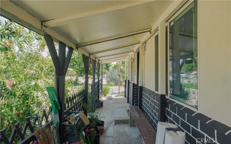 Nicely painted front porch.