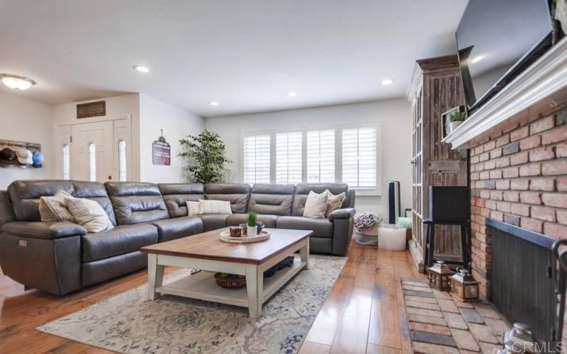 Living Room with Plantation Shutters