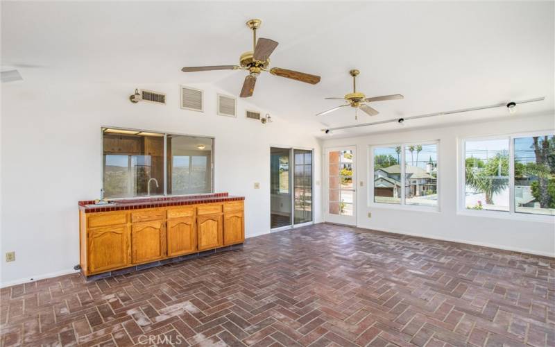 Family room with sink