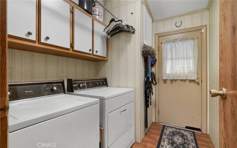 Laundry Room leading to outside.