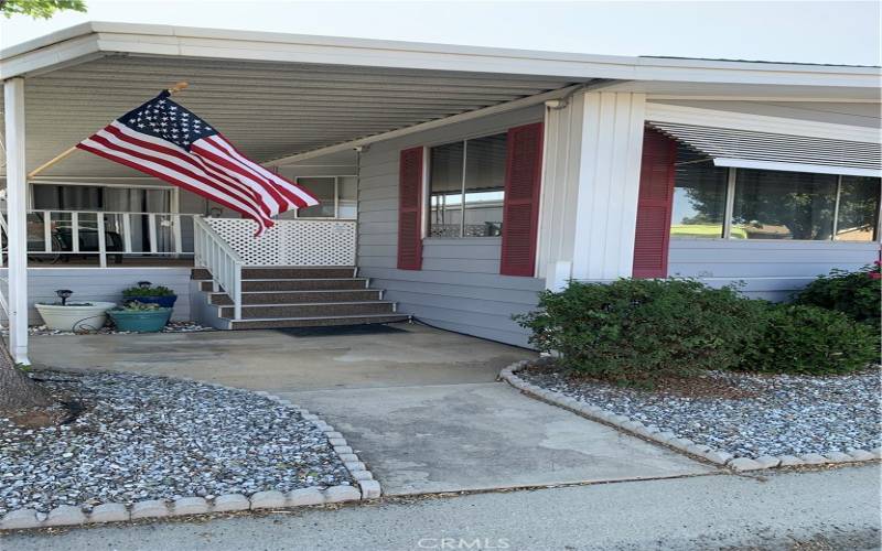 Front Porch of Mobile Home